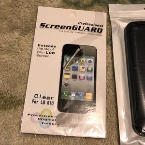 cover for LG K10 and screen guard.